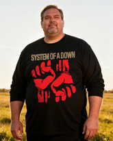 System of a down Men's Big & Tall Long Sleeve Cotton T-Shirt